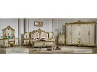 FurnitureCo спальня барокко  (беж/золото) Мона Лиза