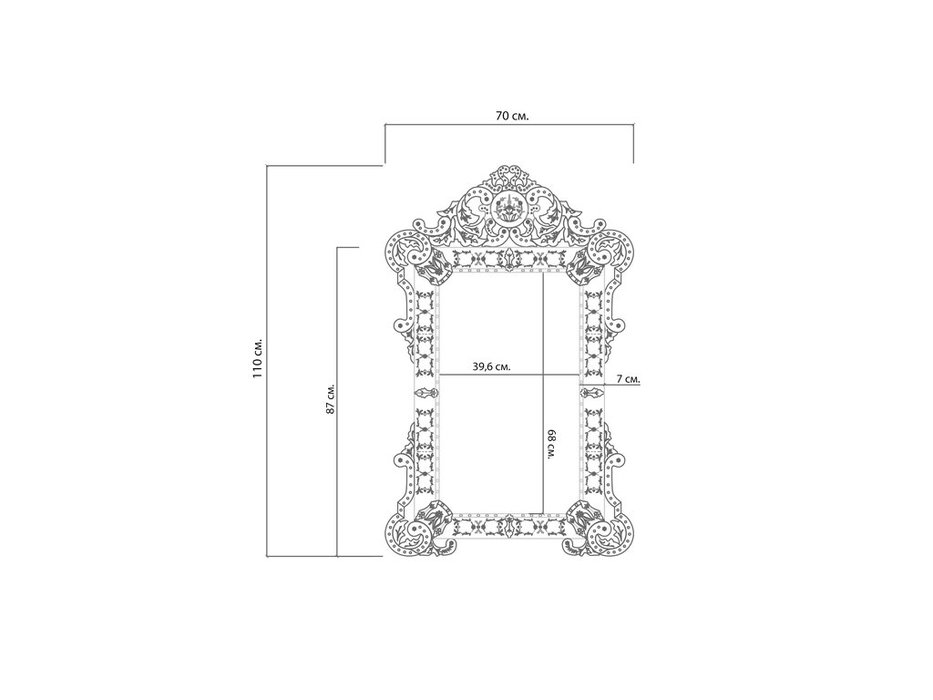 Hermitage зеркало навесное венецианское( Цвет) Марджери