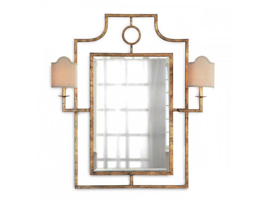 Hermitage зеркало навесное с бра (золото) Эван