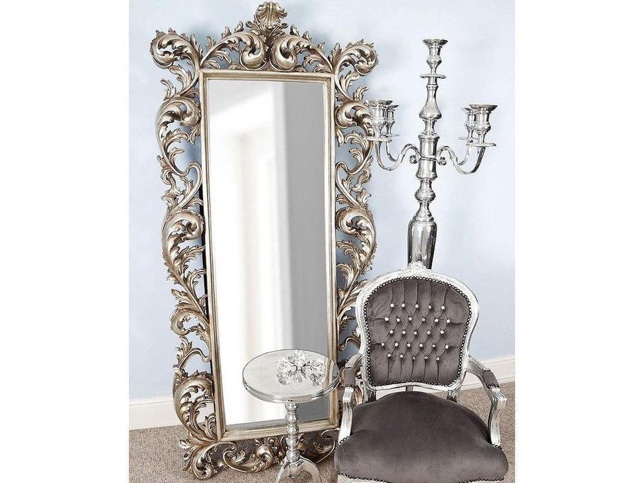 Hermitage зеркало напольное в раме (серебро) Меривейл