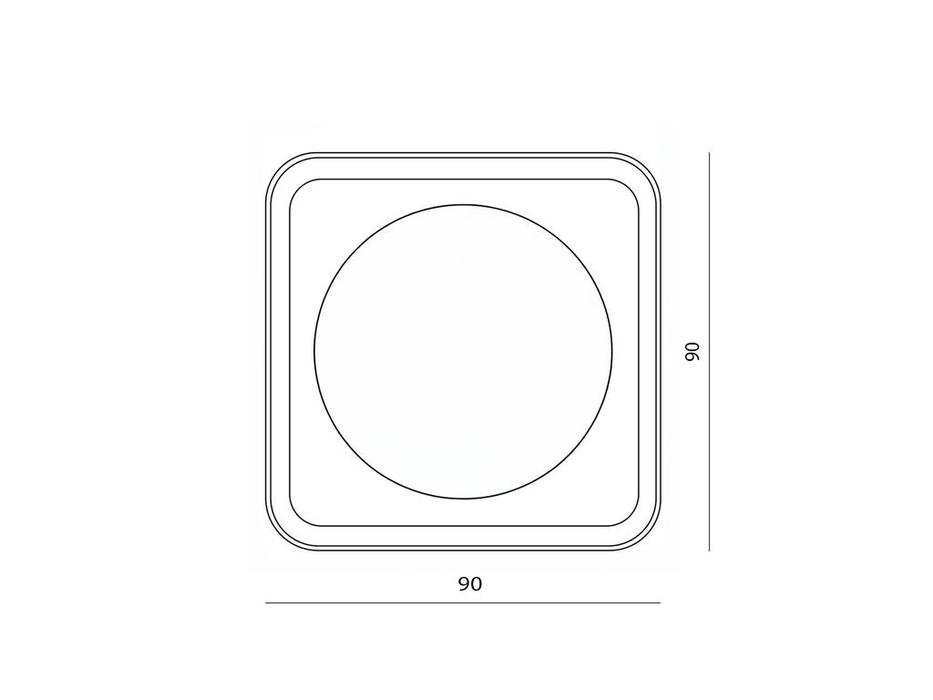 Hermitage зеркало настенное  (черный) Диеп