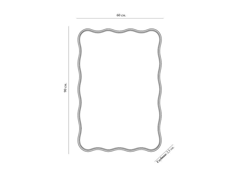Hermitage зеркало настенное  (черный) Стаггер