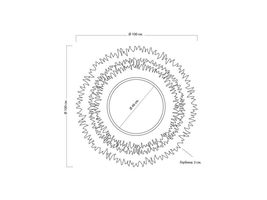 Hermitage зеркало настенное  (золото) Гренье