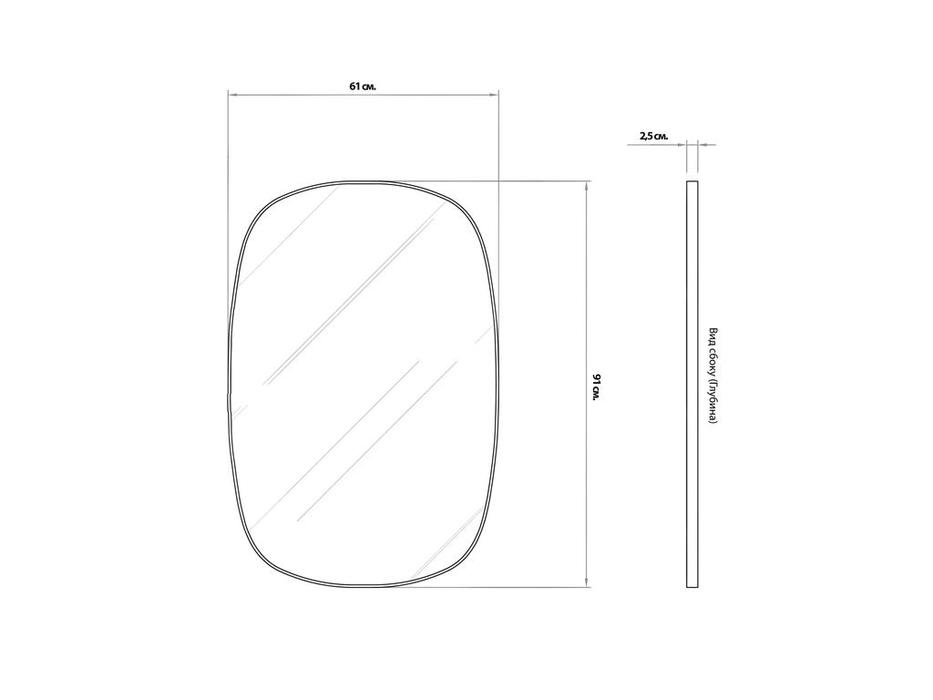 Hermitage зеркало настенное  (серебро) Вейл
