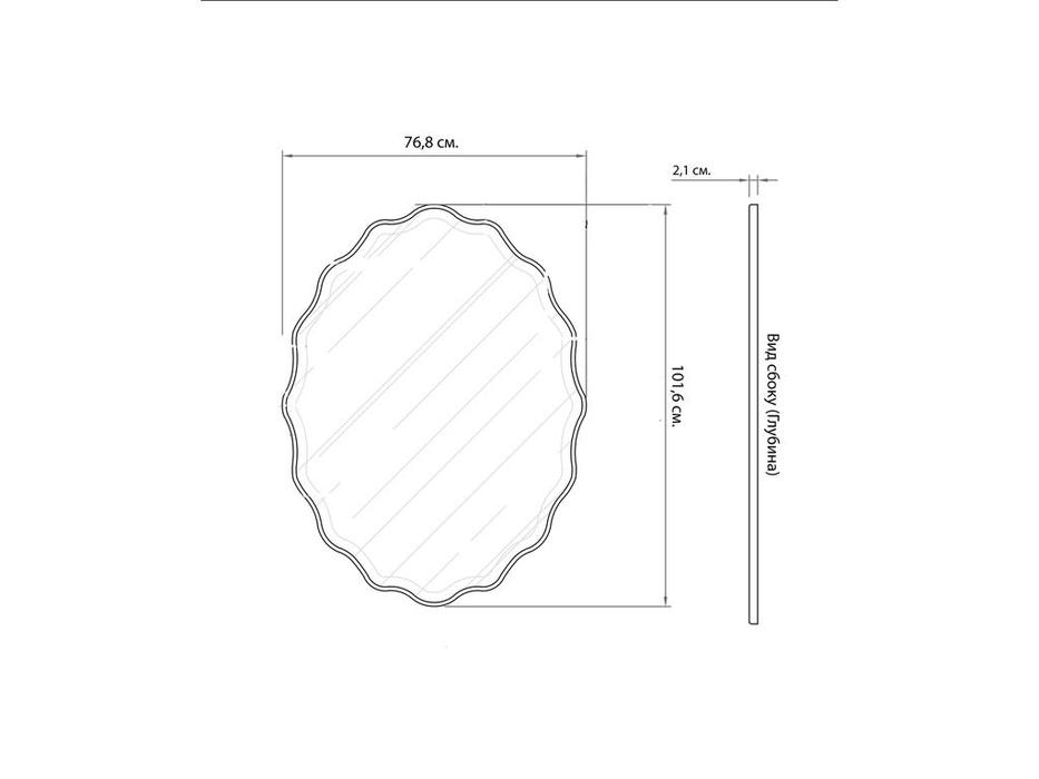 Hermitage зеркало настенное  (черный) Тьяго