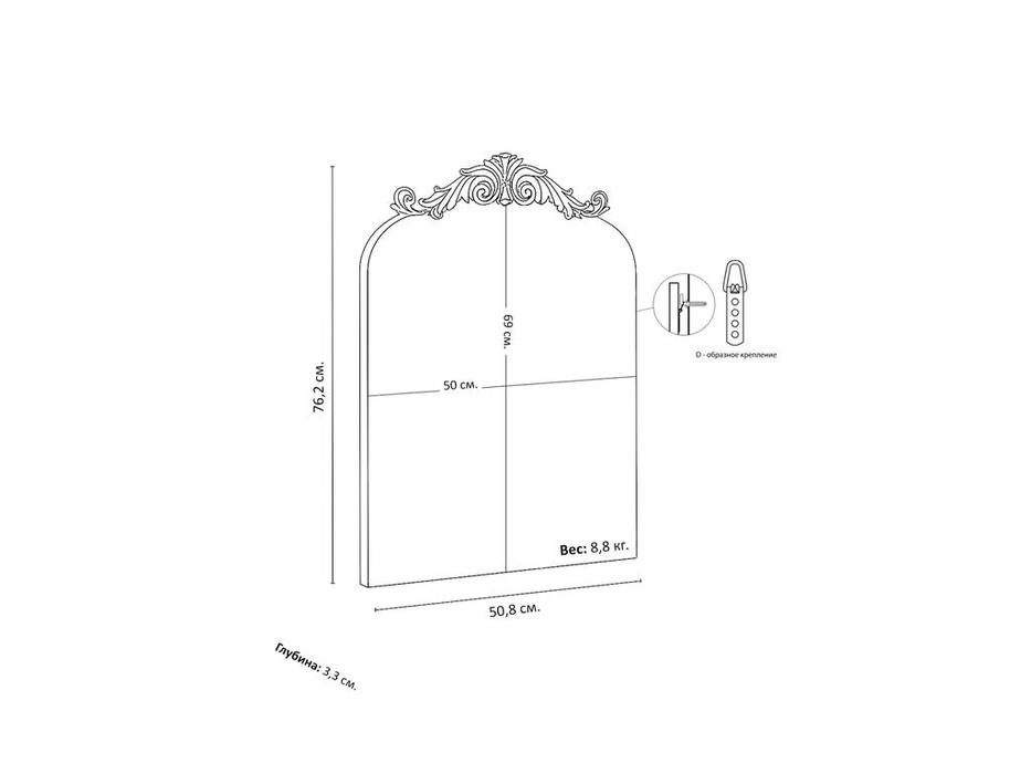 Hermitage зеркало настенное  (золото) Арендал