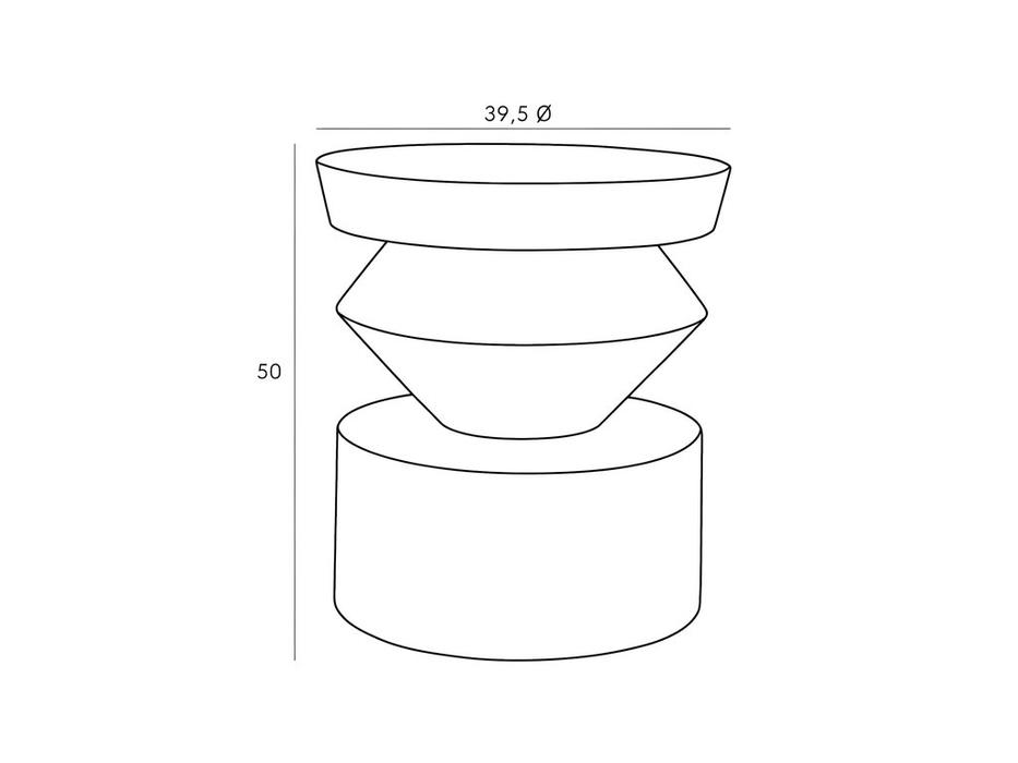 Hermitage стол кофейный  (коричневый) Сигет