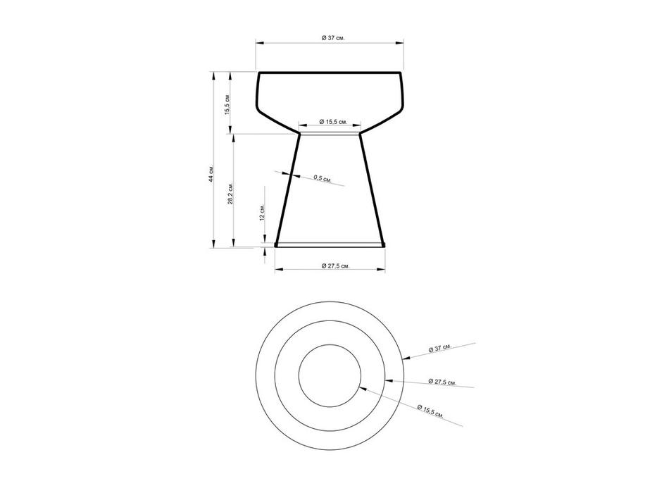 Hermitage столик приставной  (изумрудный) Флумс