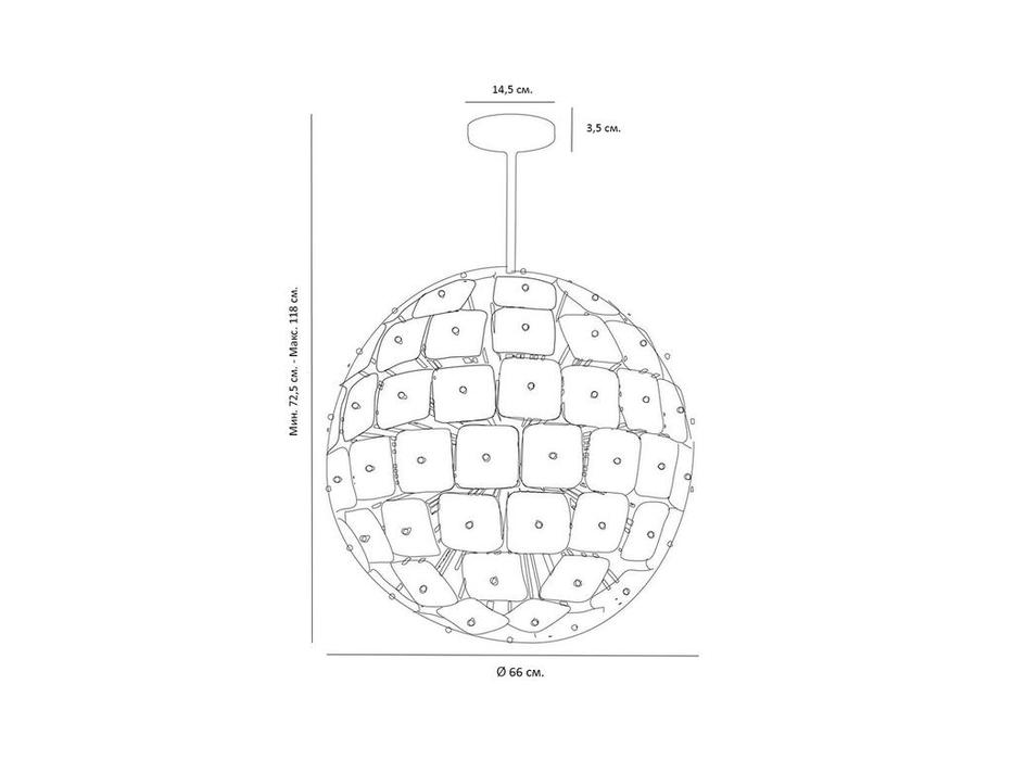 Hermitage люстра подвесная  (золото) Бертрам