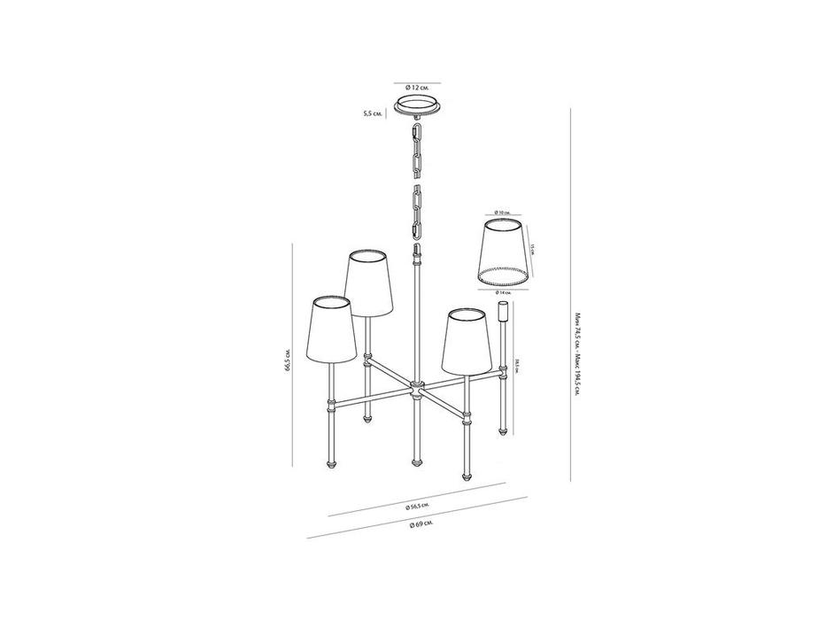 Hermitage люстра подвесная  (серебро) Дэмиан