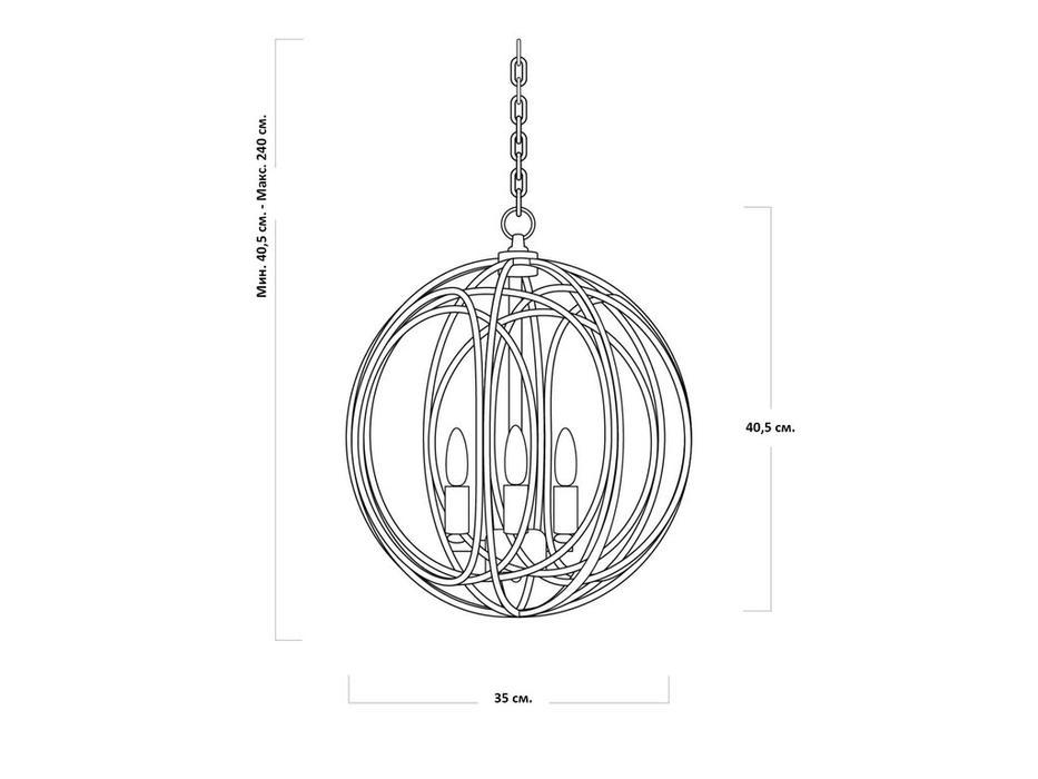 Hermitage люстра подвесная  (золото) Килиан
