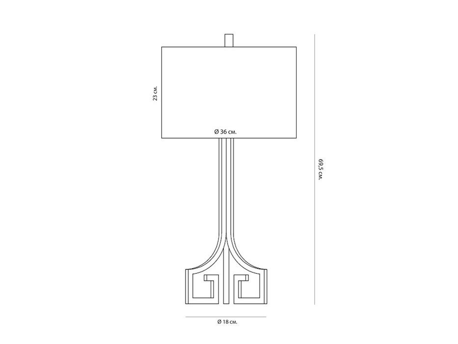 Hermitage лампа настольная  (серебро) Джейми