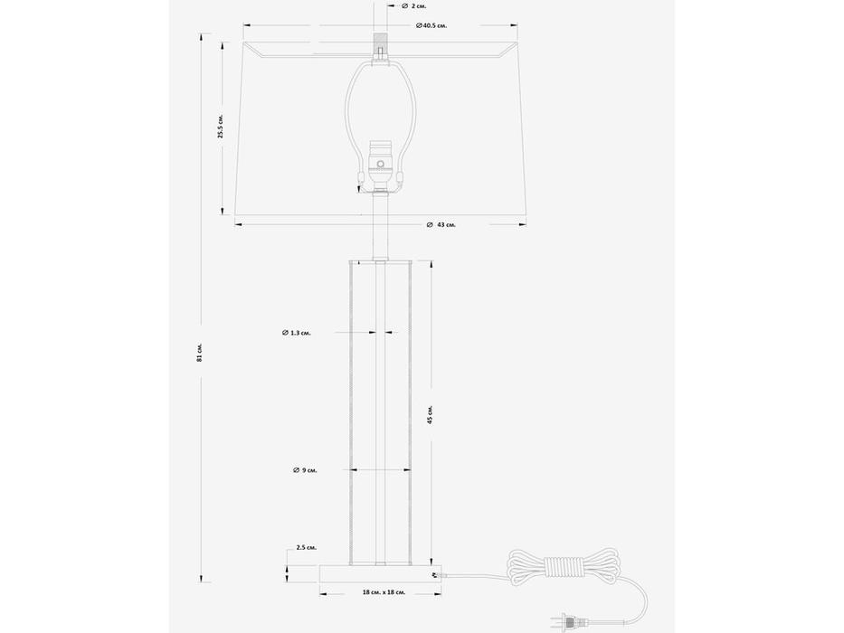 Hermitage лампа настольная  (белый, золото) Томас
