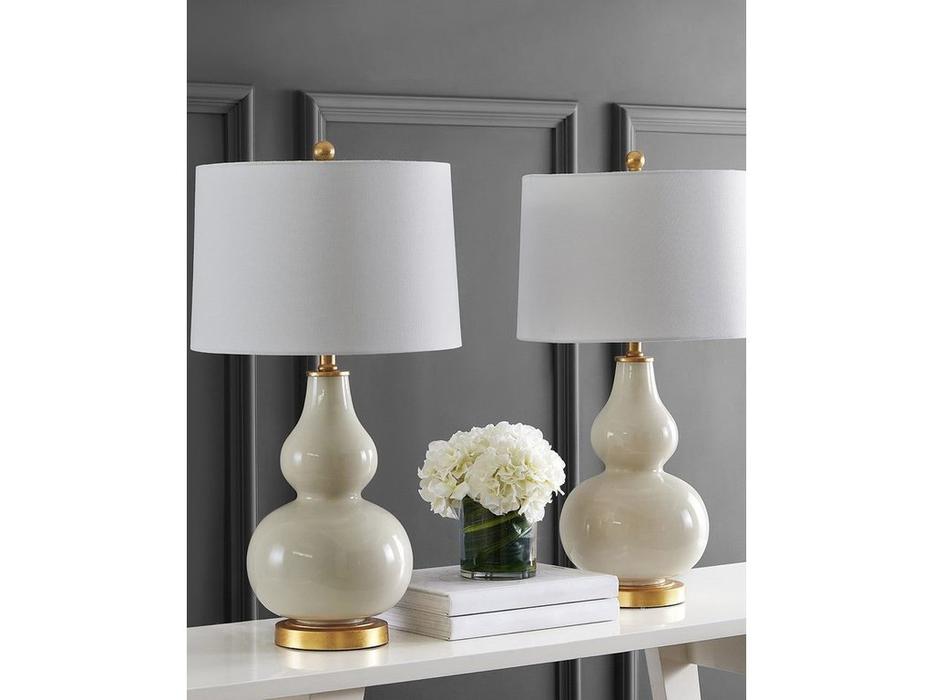 Hermitage лампа настольная  (белый, бежевый) Мерсер