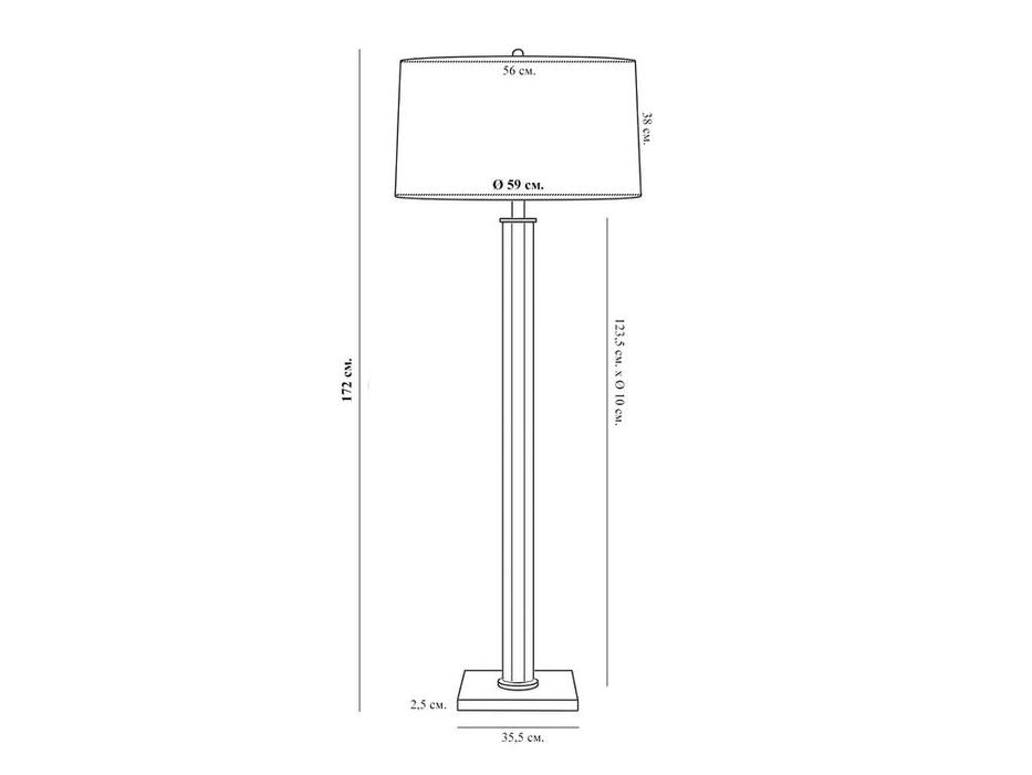 Hermitage торшер  (белый, золото) Томас