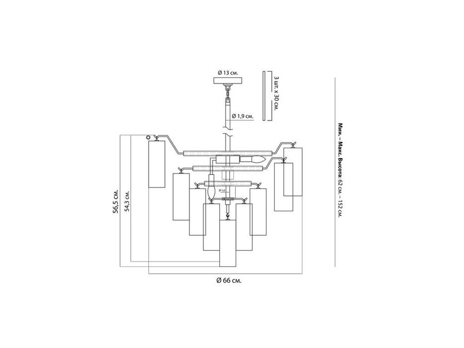 Hermitage люстра подвесная  (прозрачный, золото) Толбот