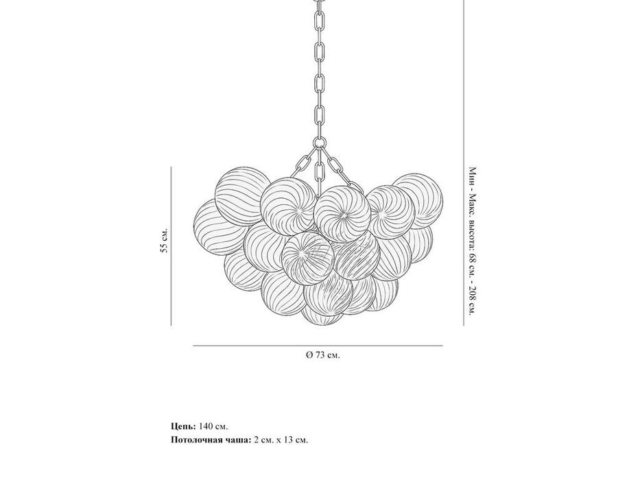 Hermitage люстра подвесная  (прозрачный, золото) Алисия