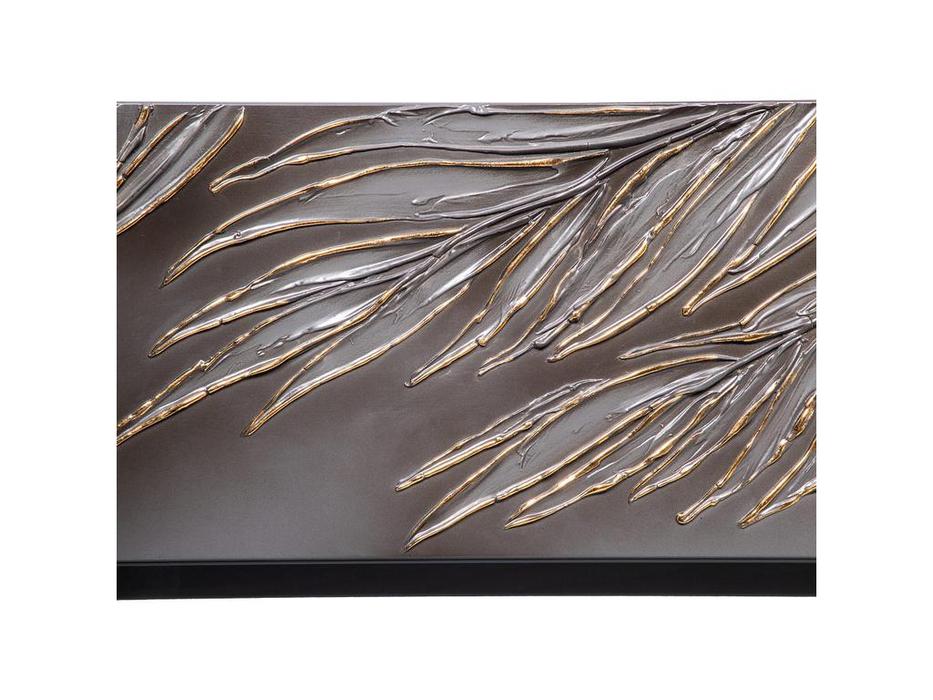 Bogacho консоль с ящиком (серый, золото) Тропик Классика