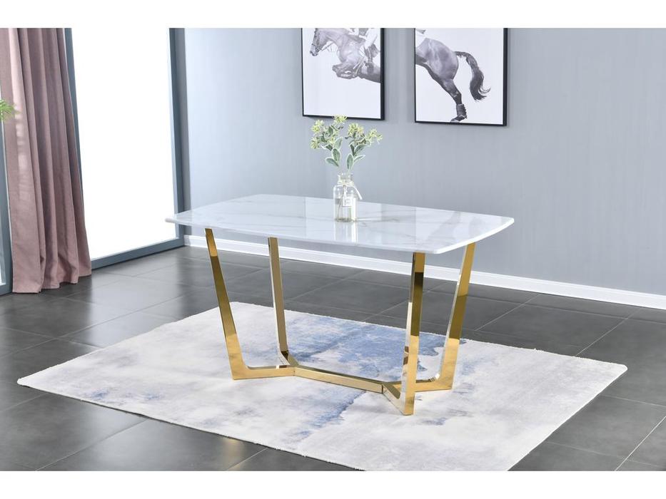 Linhai Lanzhu стол обеденный обеденный (белый мрамор) Ланс