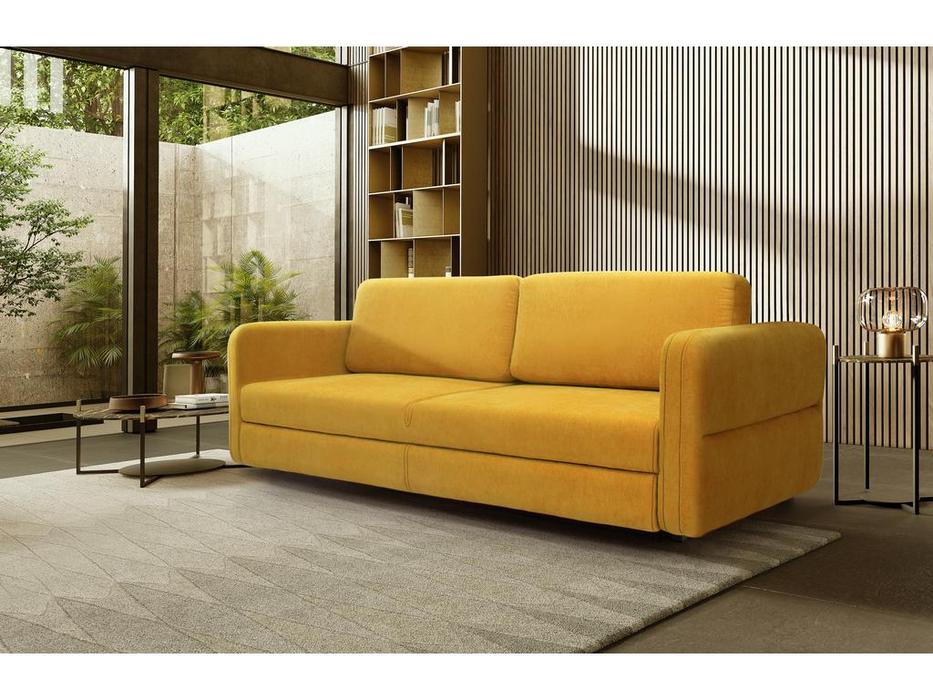 SofTime диван 3 местный раскладной, узкие подлокотники (желтый) Марко