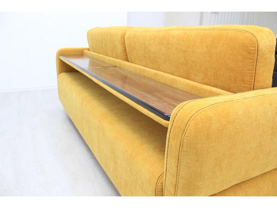 SofTime диван 3 местный раскладной, узкие подлокотники (желтый) Марко