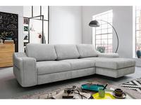 SofTime диван угловой раскладной, широкие подлокотники (серый) Марко