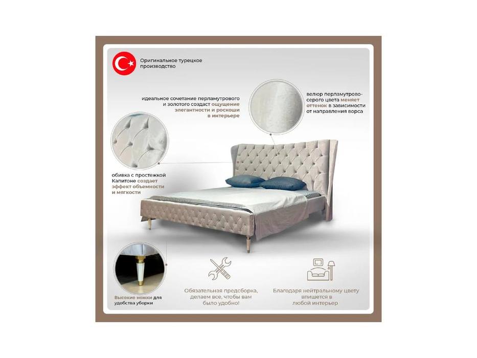 Dogtas кровать двуспальная 180х200 (серый) Lorenta