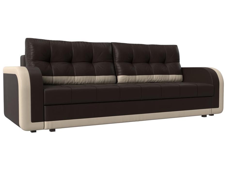 Лига Диванов диван-кровать 3-х местный (коричневый/бежевый) Марсель