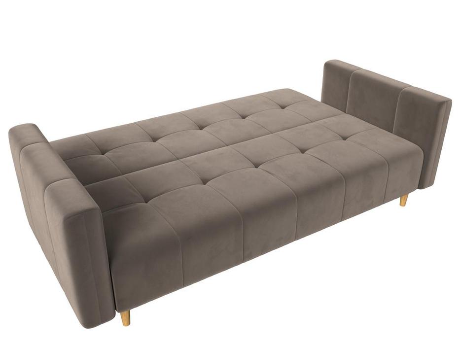 Лига Диванов диван-кровать 3-х местный (коричневый) Вест