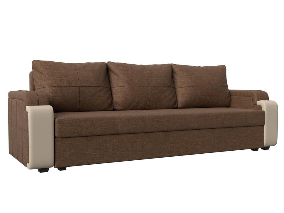 Лига Диванов диван-кровать 3-х местный (коричневый) Николь лайт