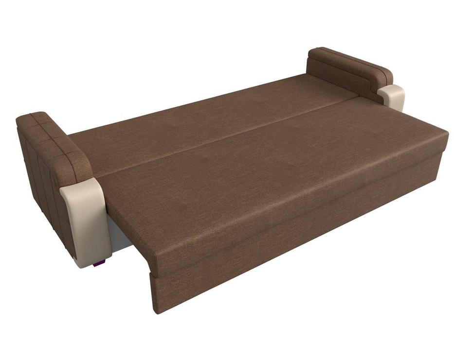 Лига Диванов диван-кровать 3-х местный (коричневый) Николь лайт