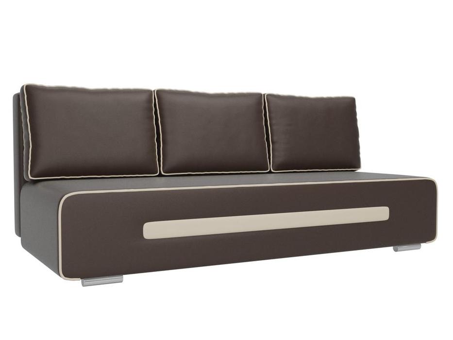 Лига Диванов диван-кровать 3-х местный (коричневый) Приам
