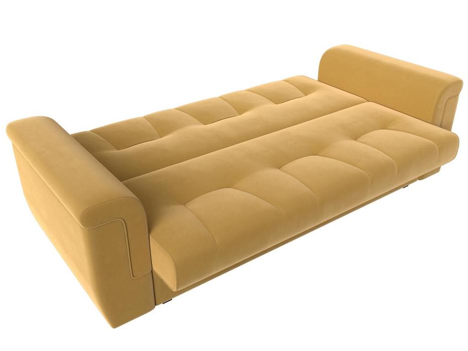 Лига Диванов диван-кровать 3-х местный (желтый) Эллиот