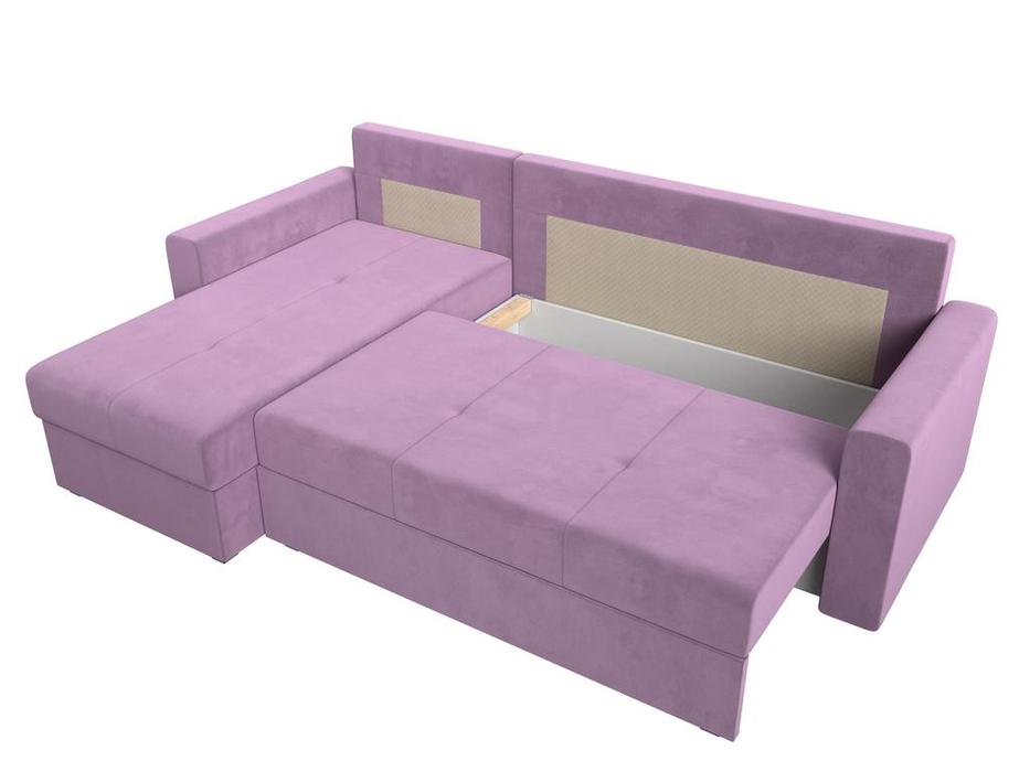 Лига Диванов диван угловой  (фиолетовый) Верона лайт