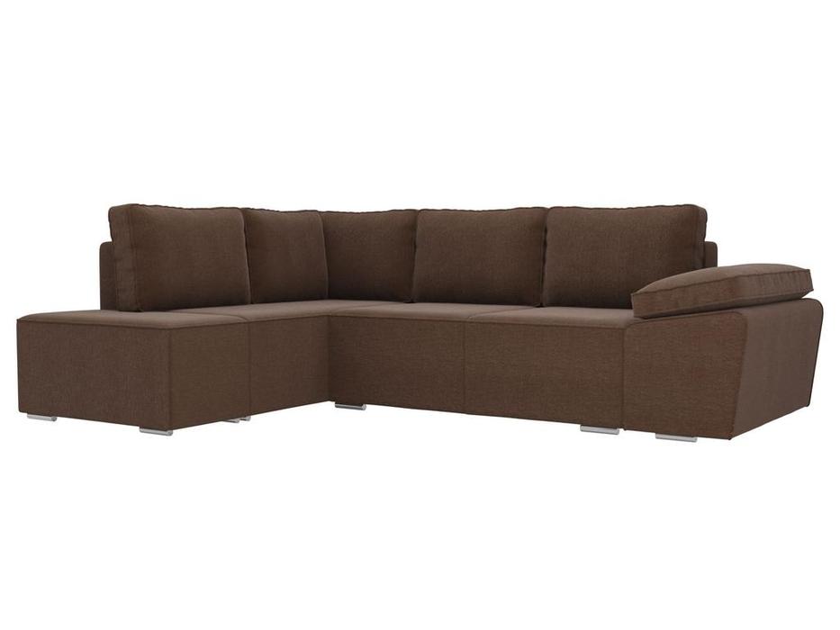 Лига Диванов диван угловой левый (коричневый) Хьюго