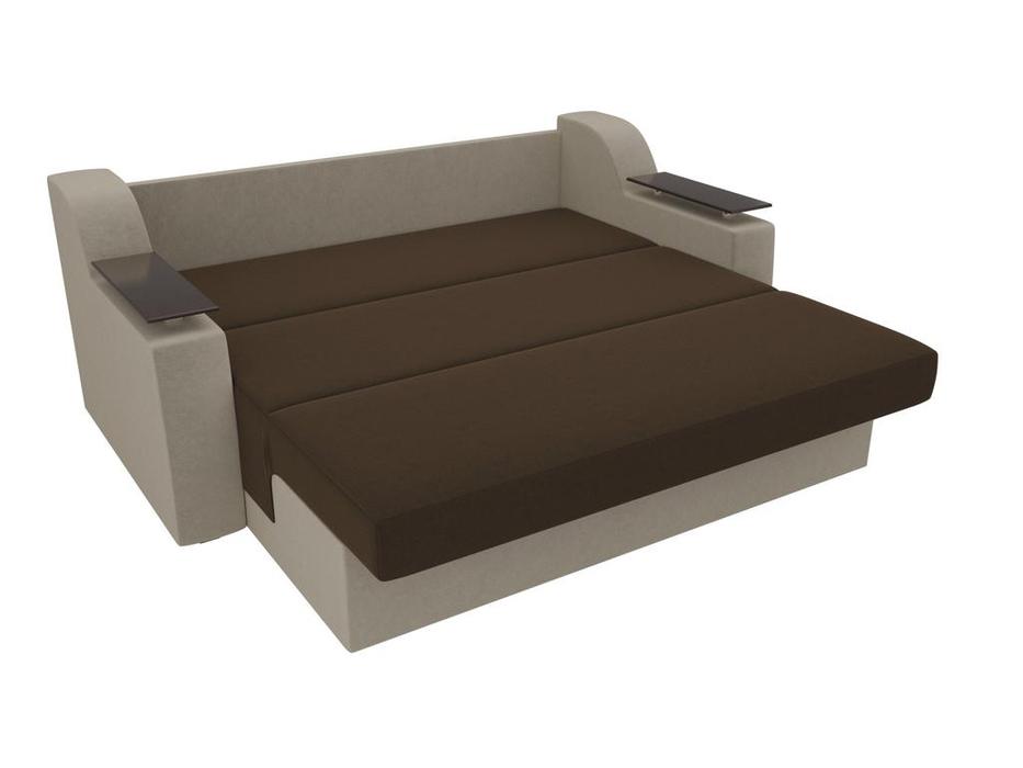 Лига Диванов диван-кровать 2-х местный (коричневый/бежевый) Сенатор