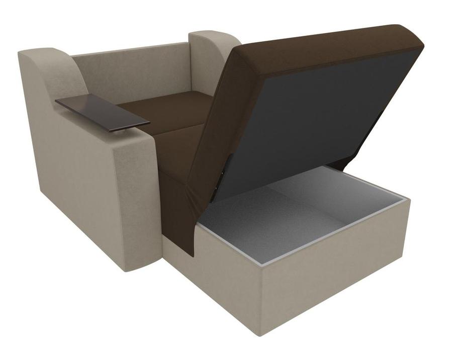 Лига Диванов кресло-кровать раскладное (коричневый/бежевый) Сенатор