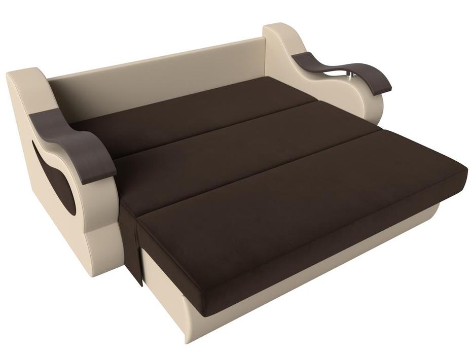Лига Диванов диван-кровать 2-х местный (коричневый/бежевый) Меркурий 120
