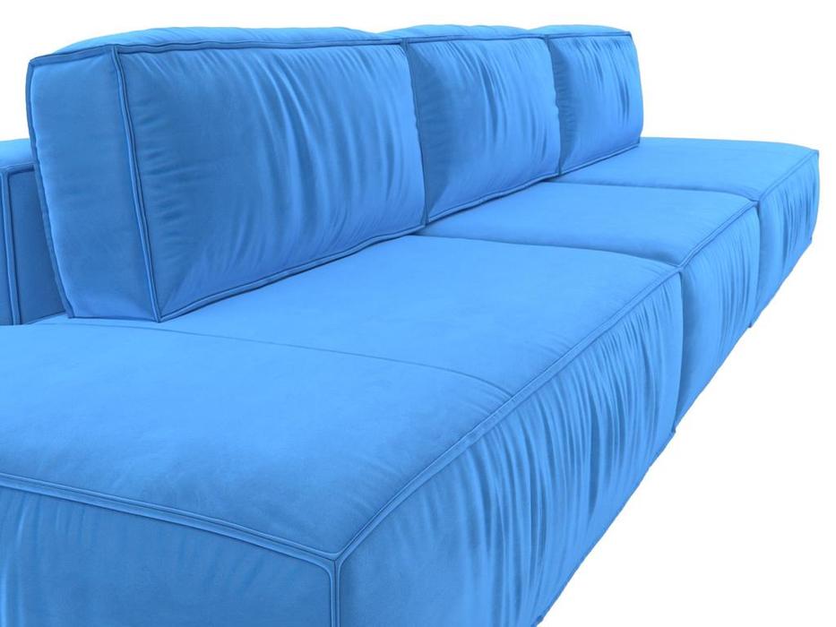 Лига Диванов диван-кровать 3-х местный (синий) Прага