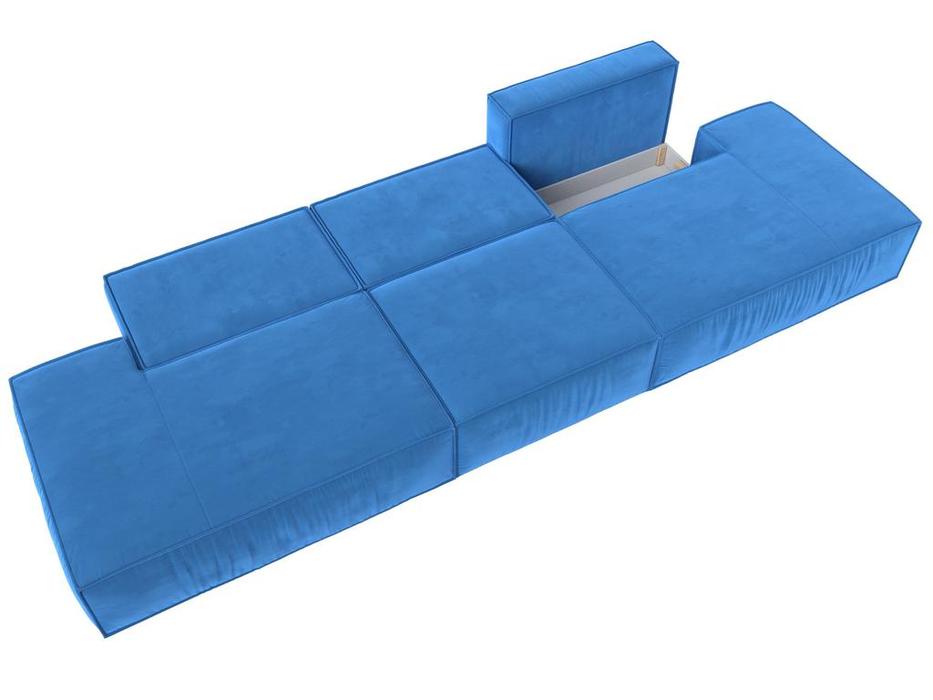 Лига Диванов диван-кровать 3-х местный (синий) Прага