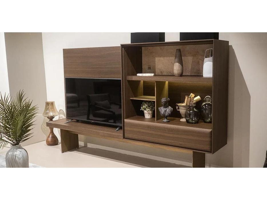 Homage стенка в гостиную  (орех) Era