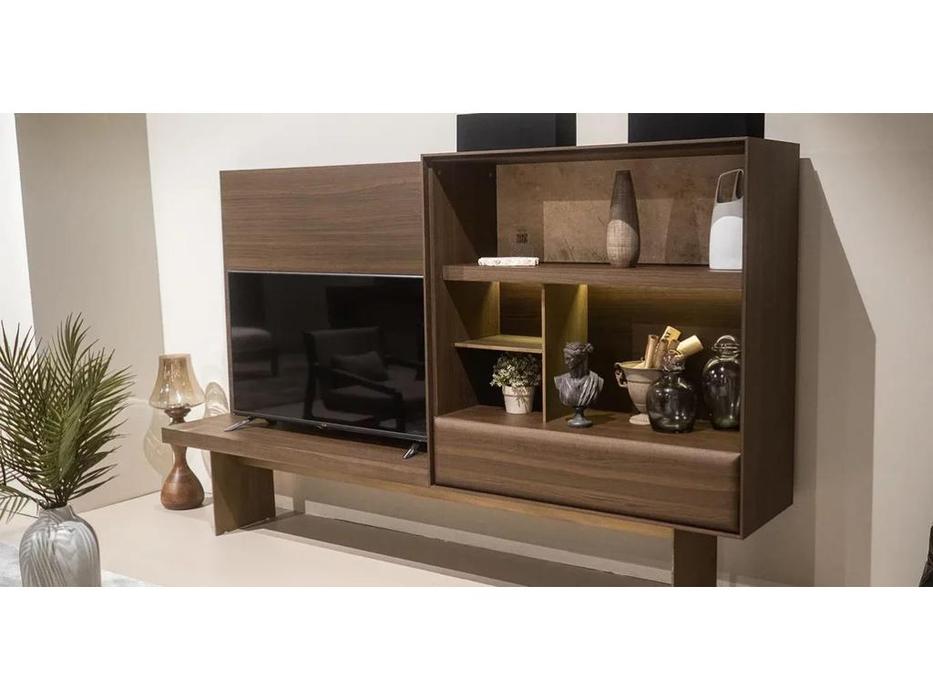 Homage стенка в гостиную  (орех) Era