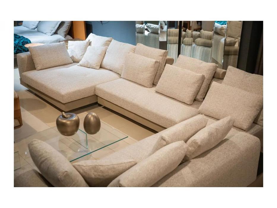 Homage диван 4-х местный угловой, не раскладной (бежевый) Edessa