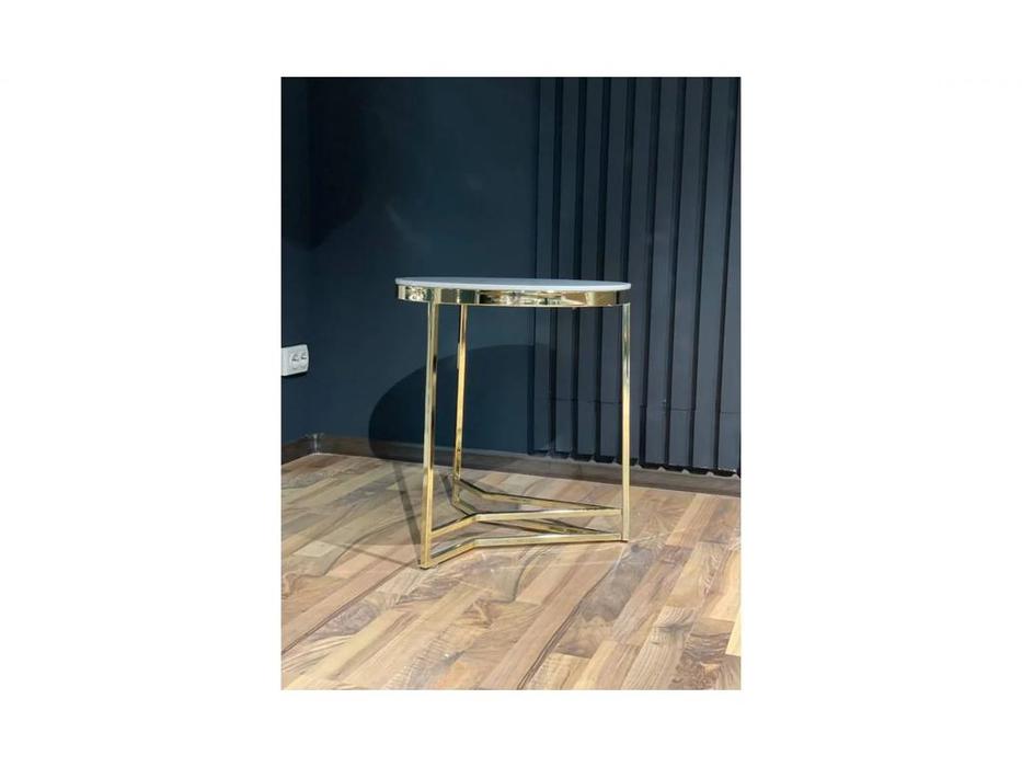 Orix стол журнальный  (белый, золото) Aston