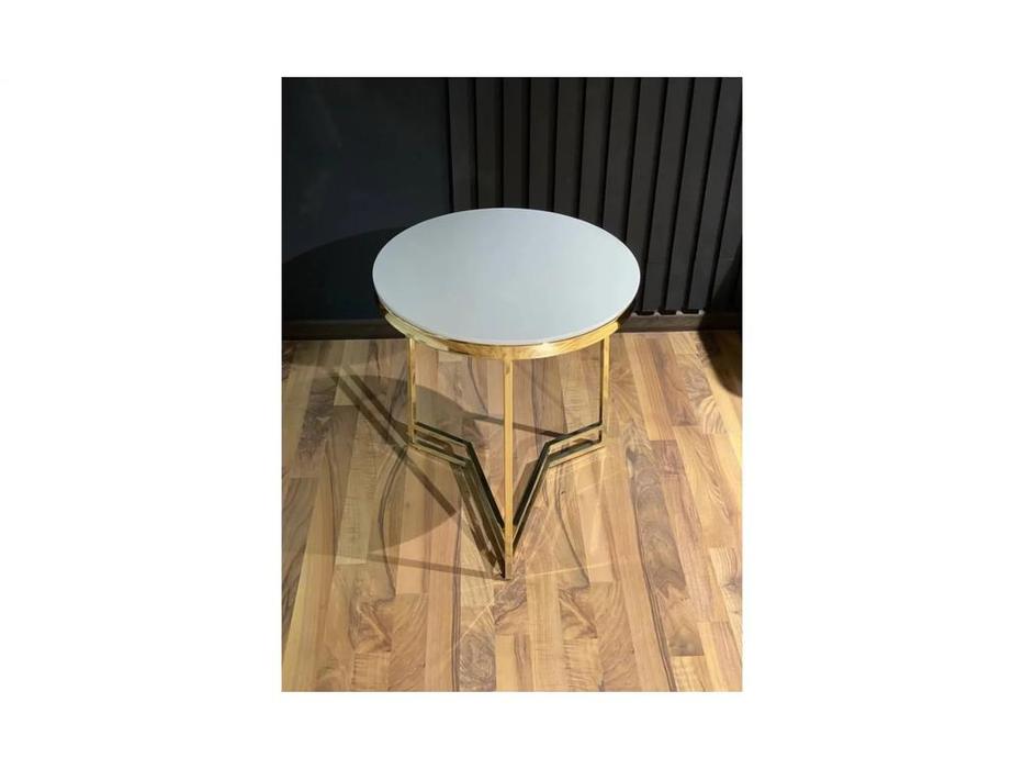 Orix стол журнальный  (белый, золото) Aston