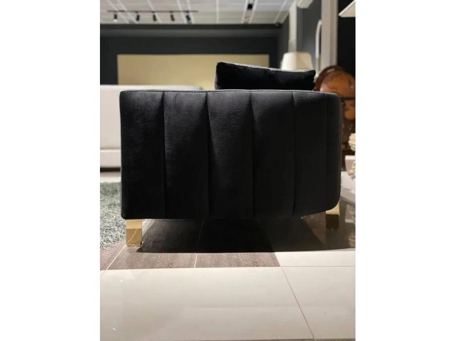 Orix диван 4-х местный не раскладной (черный, золото) Aston