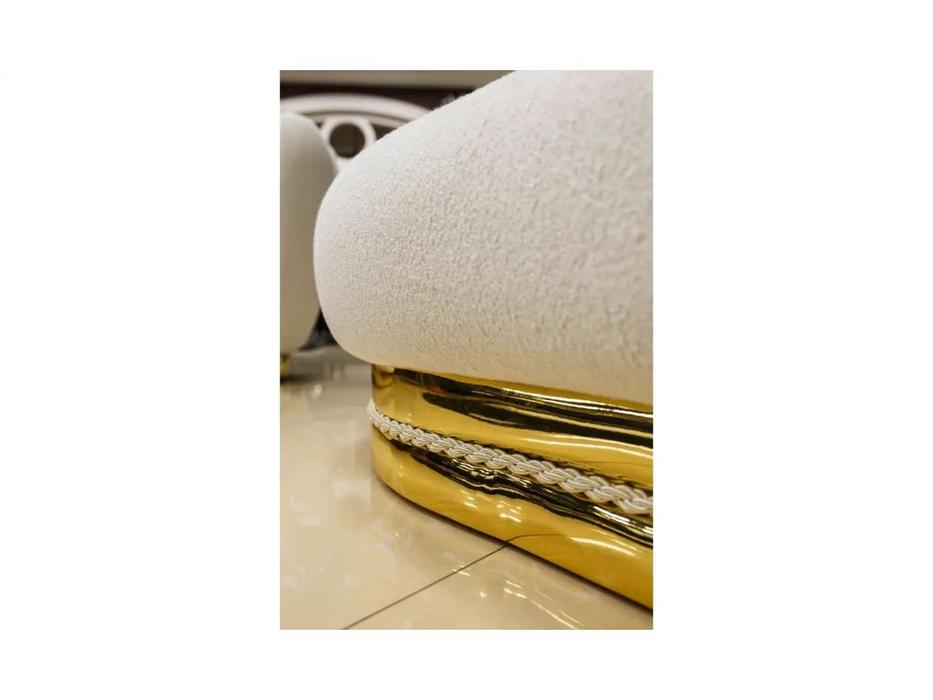 Balhome диван 4-х местный  (белый, золото) Hermes