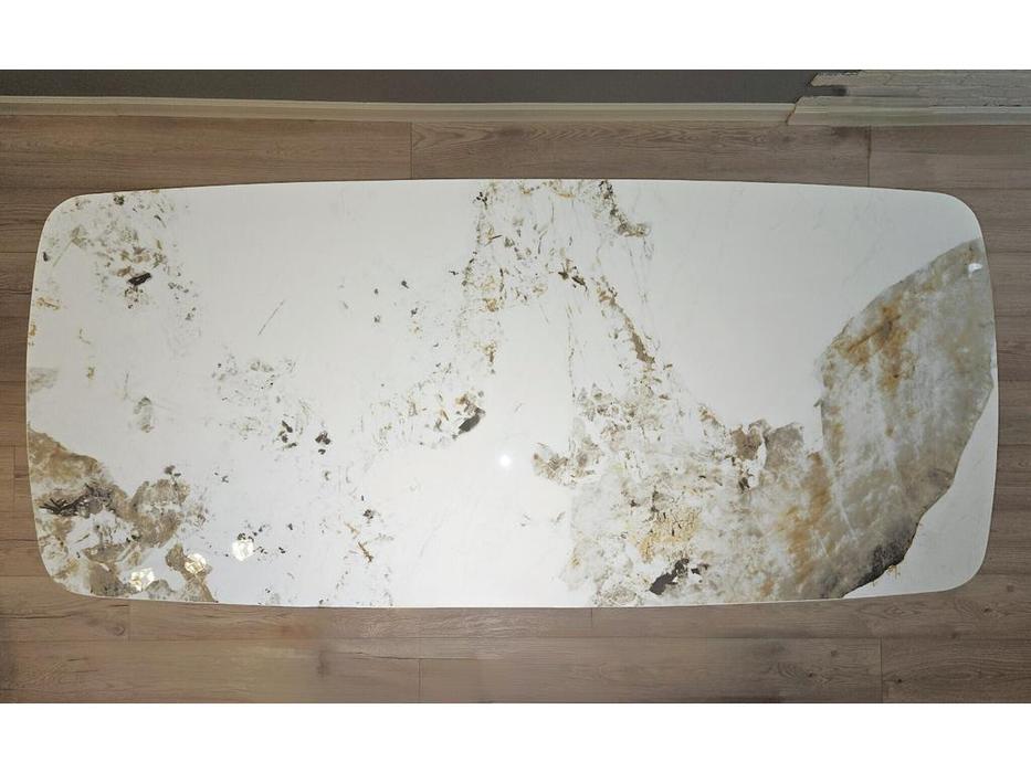 STG стол обеденный нераздвижной (белый золотой) Ideal