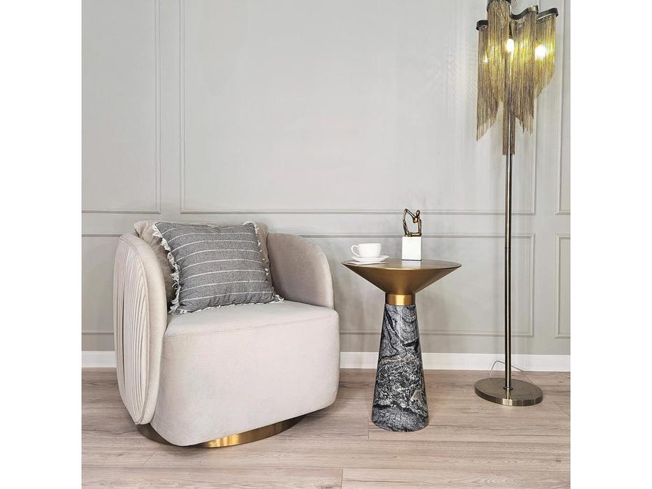 STG стол кофейный  (серый мрамор, золото) Iris