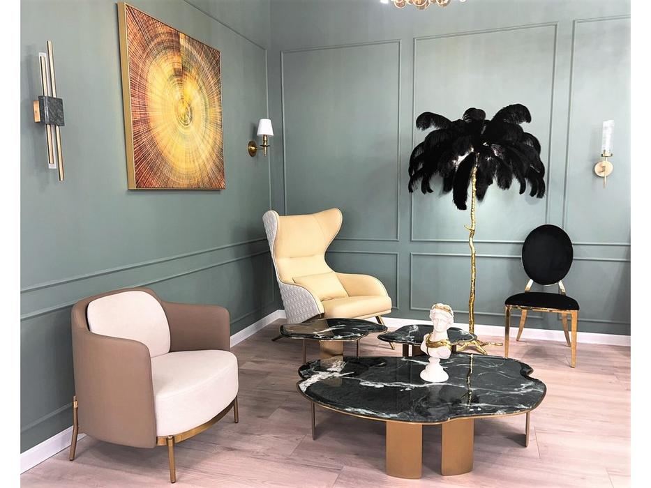 STG стол кофейный  (черный, золото) Soto Grande L